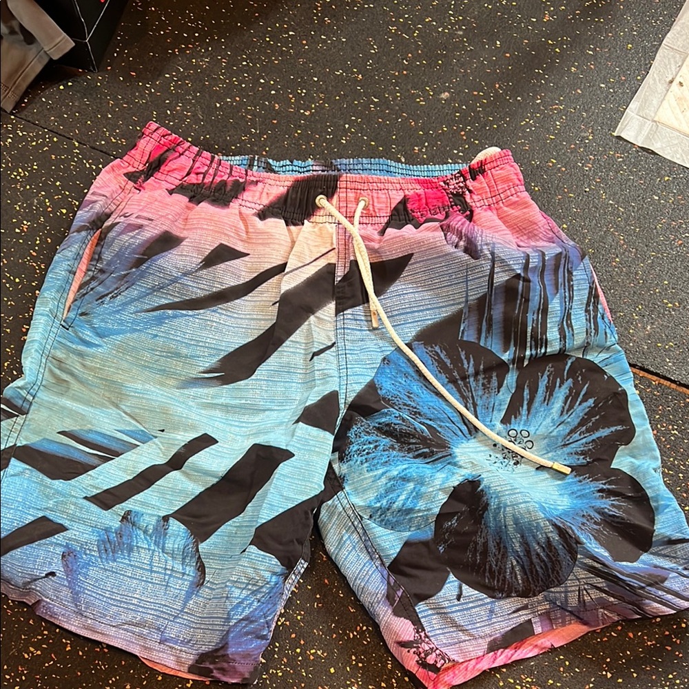 M Bugatchi Colorful Floral Swim Trunks